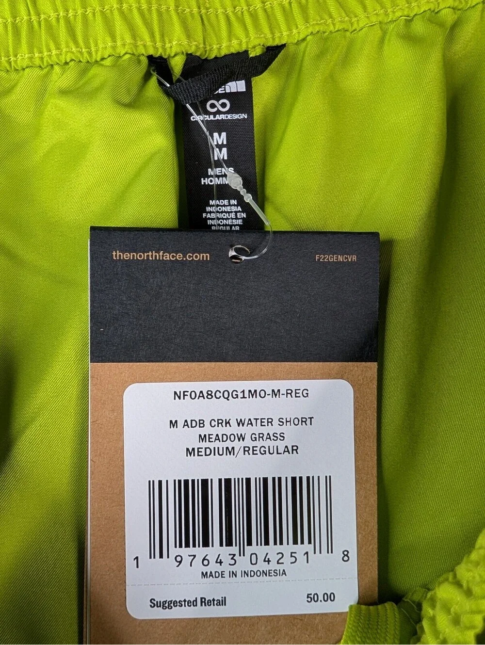 NWT The North Face Adobe Creek Water Shorts in Meadow Grass, Medium